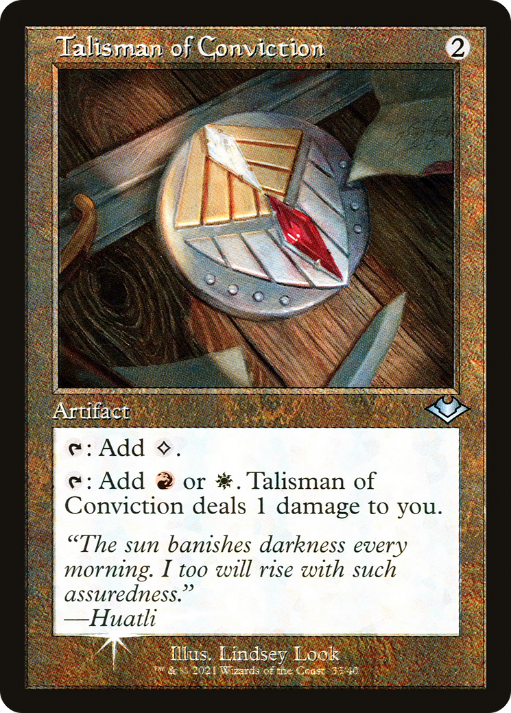 Image of Talisman of Conviction (Retro Frame) (MH1-033) - Modern Horizons 1 Timeshifts Foil