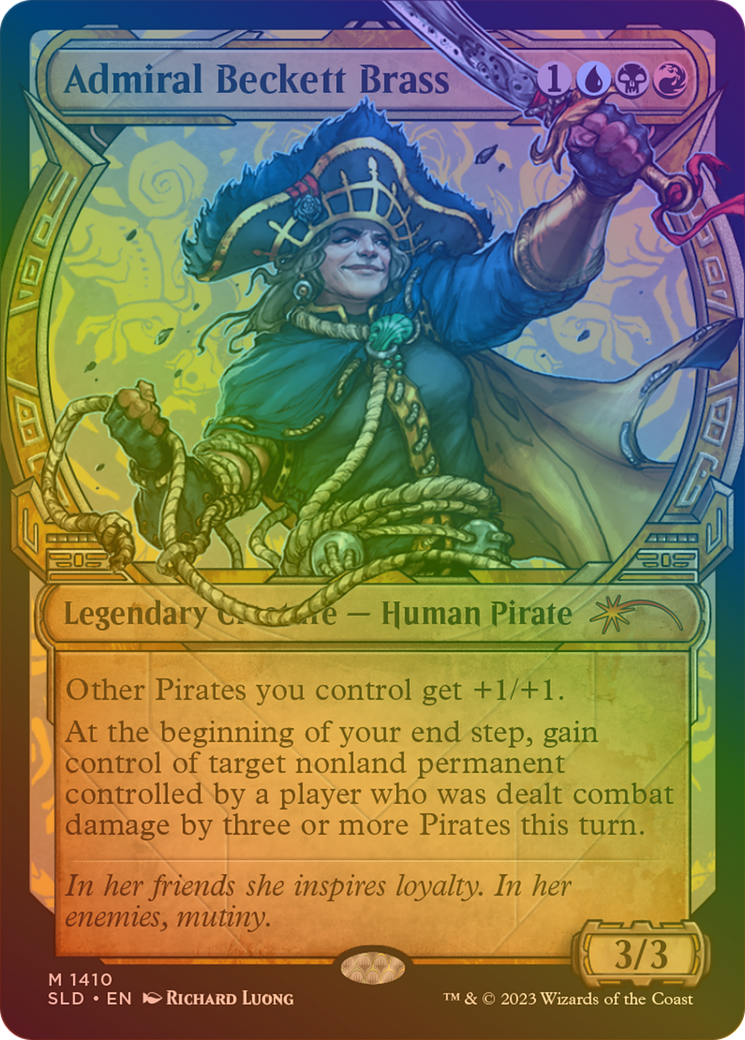 Image of Admiral Beckett Brass (Rainbow Foil) (SLD-1410) - Secret Lair Drop: (Showcase) Foil