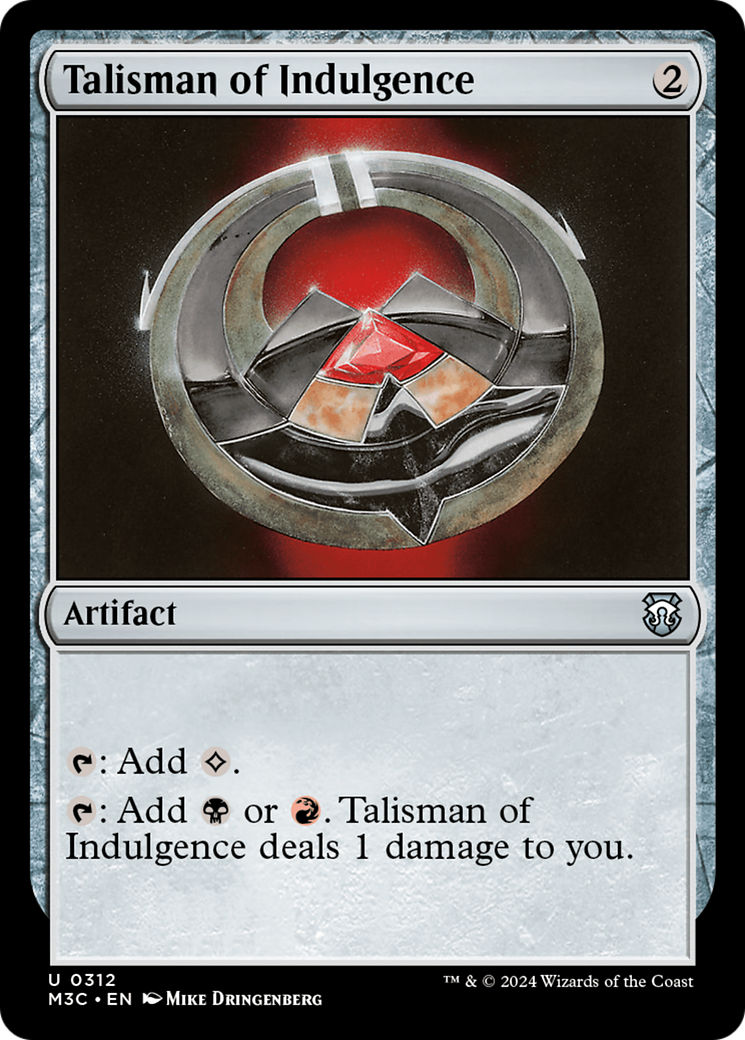 Image of Talisman of Indulgence (M3C-312) - Modern Horizons 3 Commander