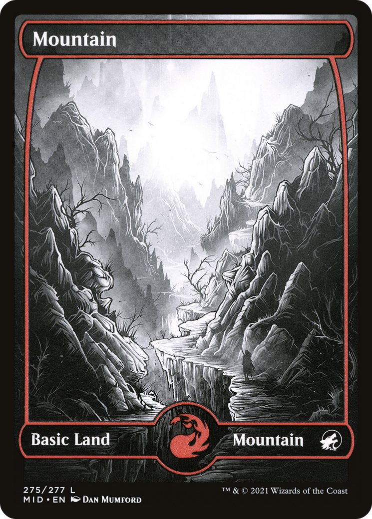 Image of Mountain (275) (MID-275) - Innistrad: Midnight Hunt: (Full Art, Showcase) Foil