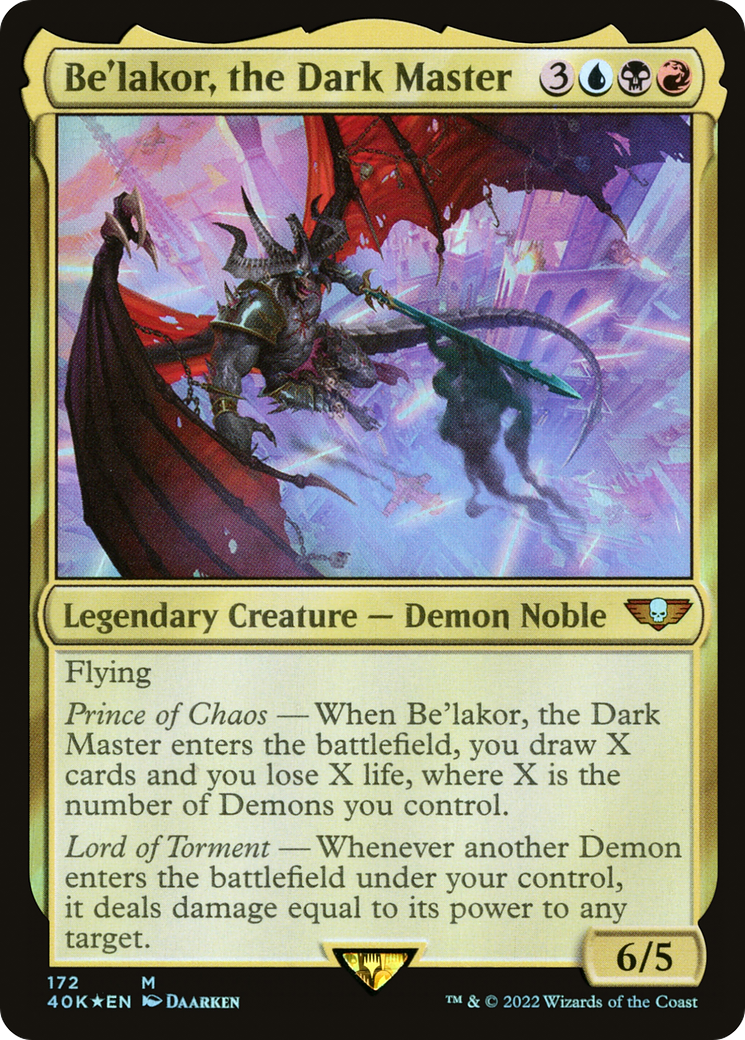 Image of Be'lakor, the Dark Master (40K-172) - Warhammer 40,000 Commander Foil