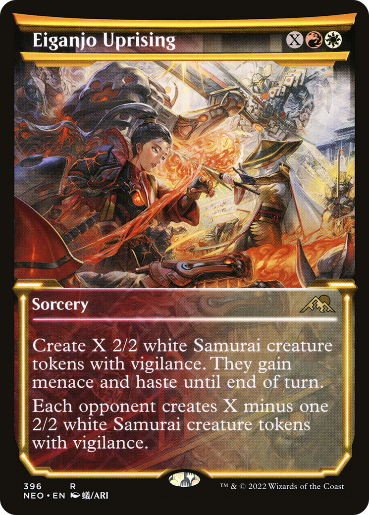Image of Eiganjo Uprising (Showcase) (NEO-396) - Kamigawa: Neon Dynasty: (Showcase) Foil