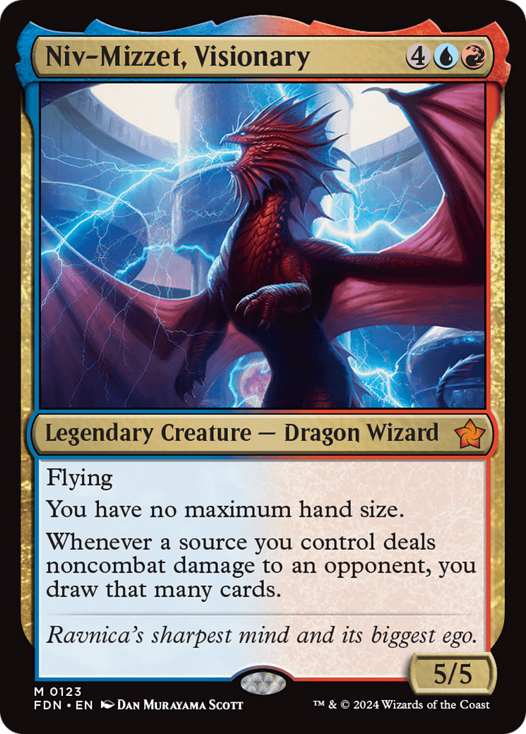 Image of Niv-Mizzet, Visionary (FDN-123) - Foundations Foil