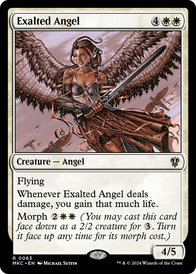 Image of Exalted Angel (MKC-063) - Murders at Karlov Manor Commander