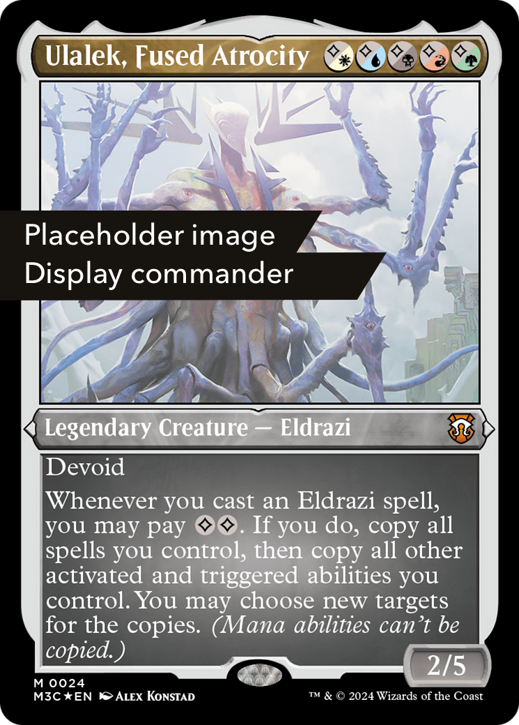 Image of Ulalek, Fused Atrocity (Display Commander) (Ripple Foil) - Thick Stock (M3C-151) - Modern Horizons 3 Commander Foil