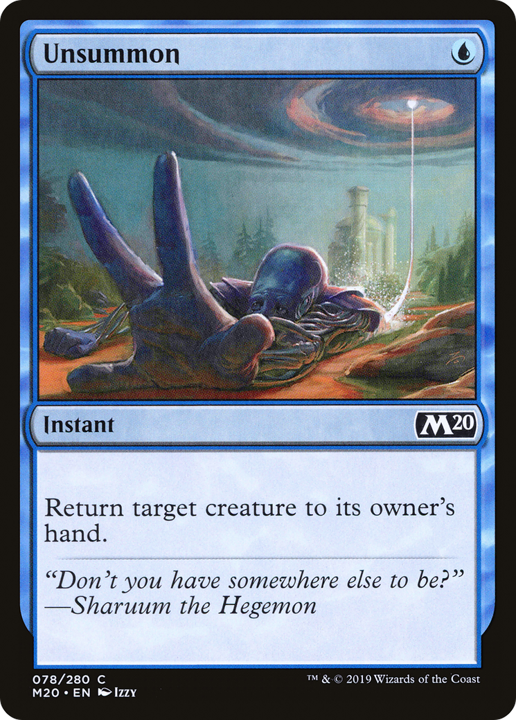 Image of Unsummon (M20-078) - Core Set 2020 Foil