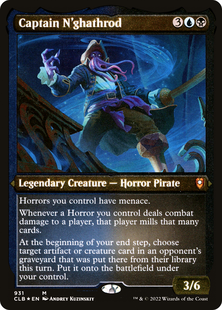 Image of Captain N'ghathrod (CLB-931) - Commander Legends: Battle for Baldur's Gate Etched Foil