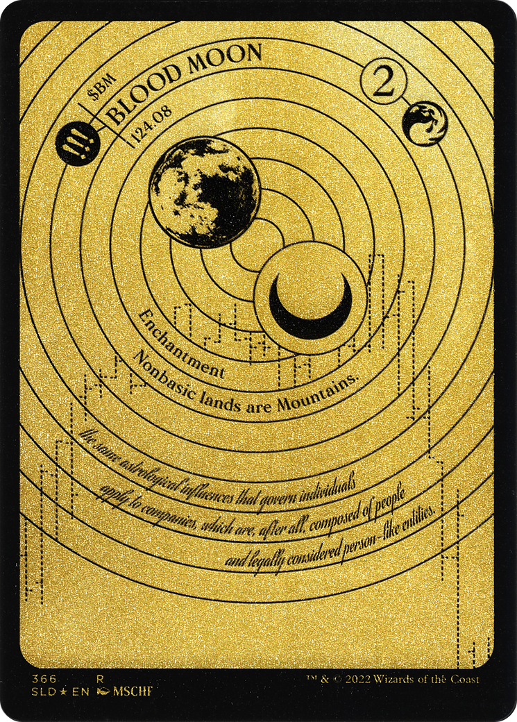 Image of Blood Moon (Foil Etched) (Gold) (SLD-366) - Secret Lair Drop Etched Foil