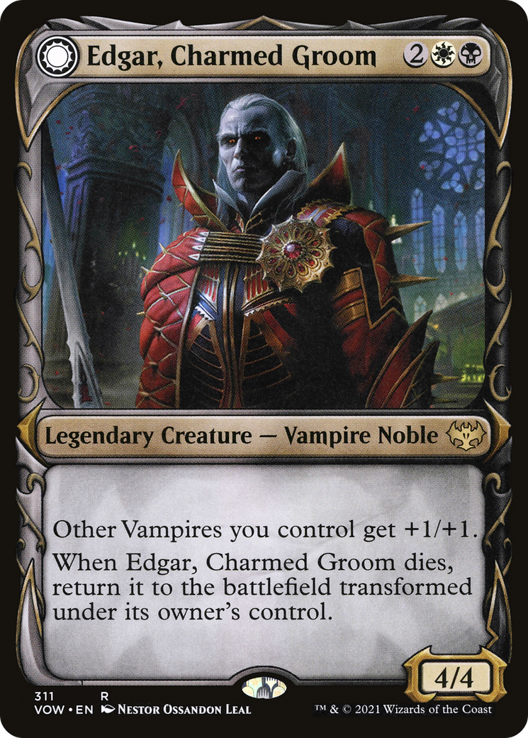 Image of Edgar, Charmed Groom (Showcase) (VOW-311) - Innistrad: Crimson Vow: (Showcase, Double Faced Transform)