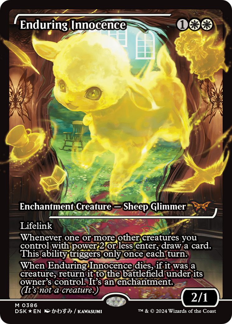 Image of Enduring Innocence (Showcase) (DSK-386) - Duskmourn: House of Horror: (Showcase) Foil