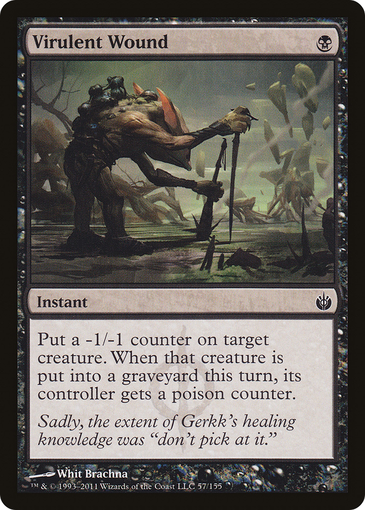 Image of Virulent Wound (MBS-057) - Mirrodin Besieged