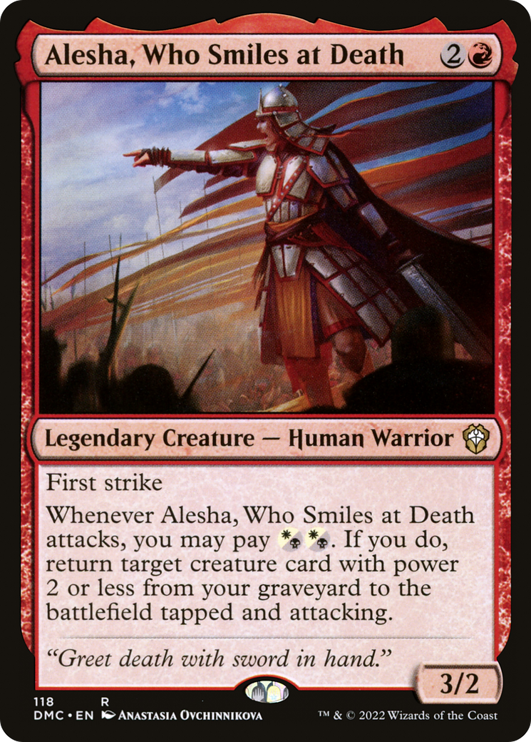 Image of Alesha, Who Smiles at Death (DMC-118) - Dominaria United Commander