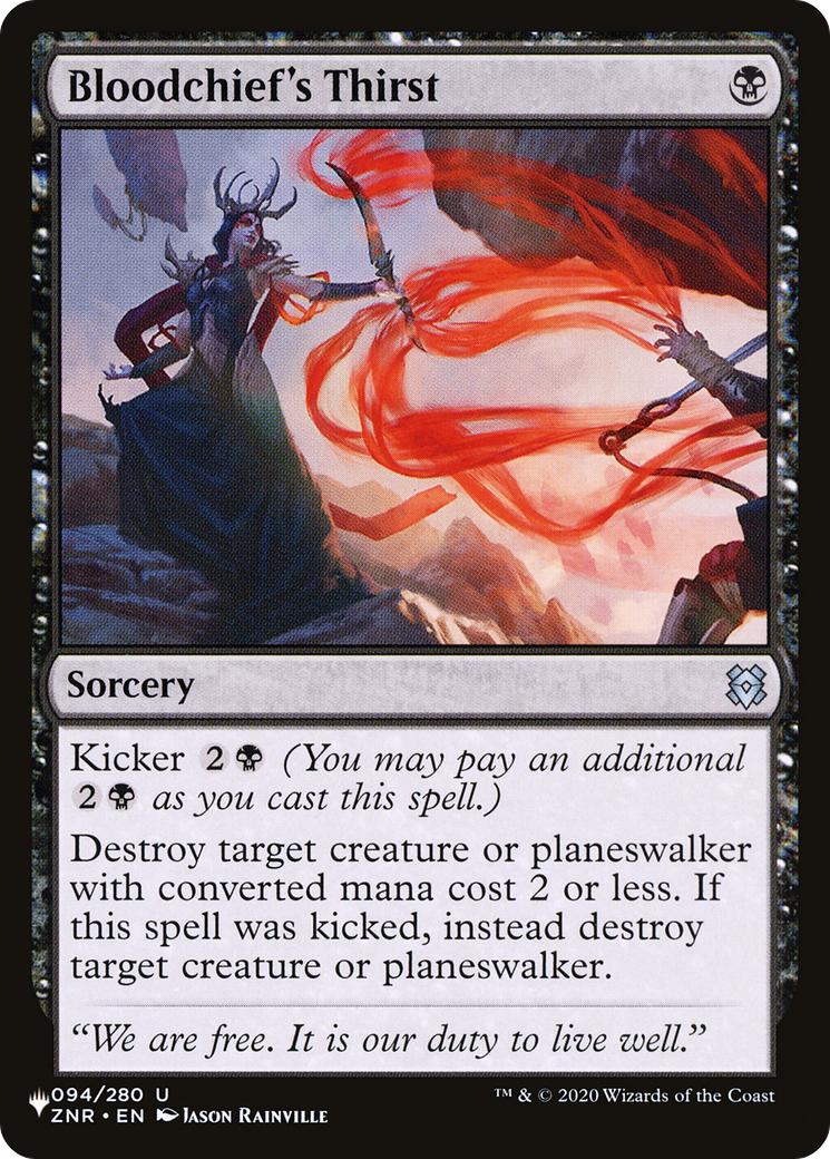 Image of Bloodchief's Thirst (LIST-ZNR-94) - The List