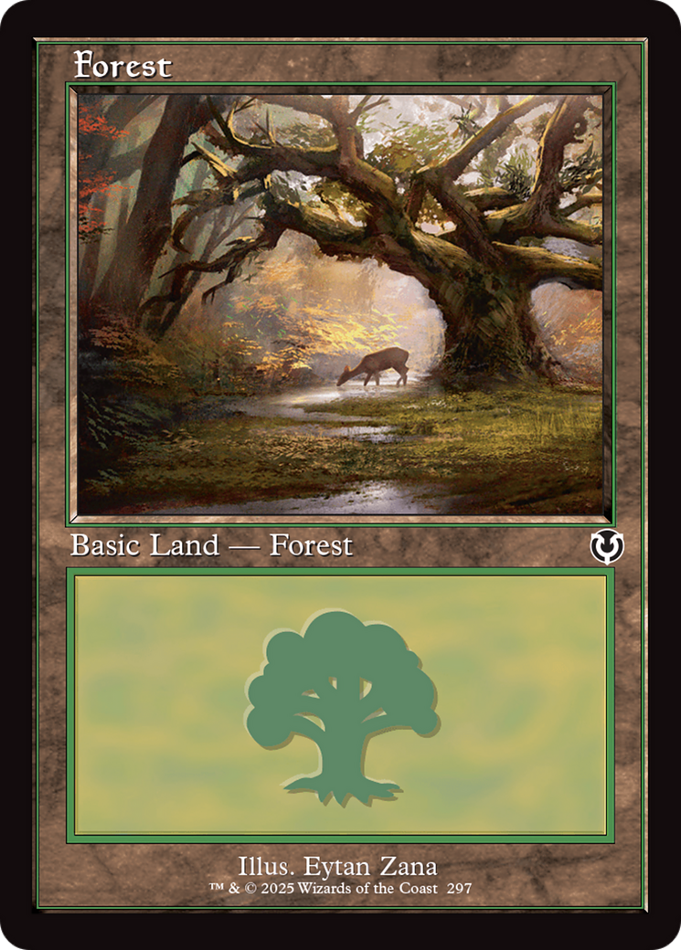 Image of Forest (297) (Retro Frame) (INR-297) - Innistrad Remastered Foil