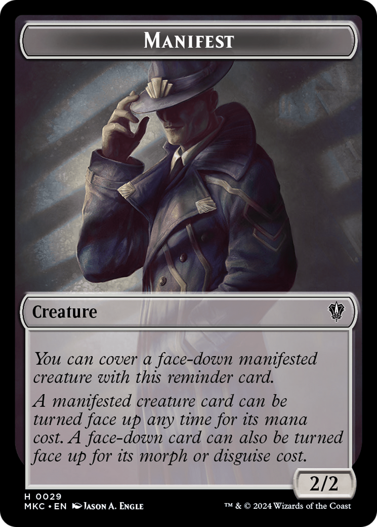 Image of Manifest (TMKC-029) - Murders at Karlov Manor Commander Tokens Foil