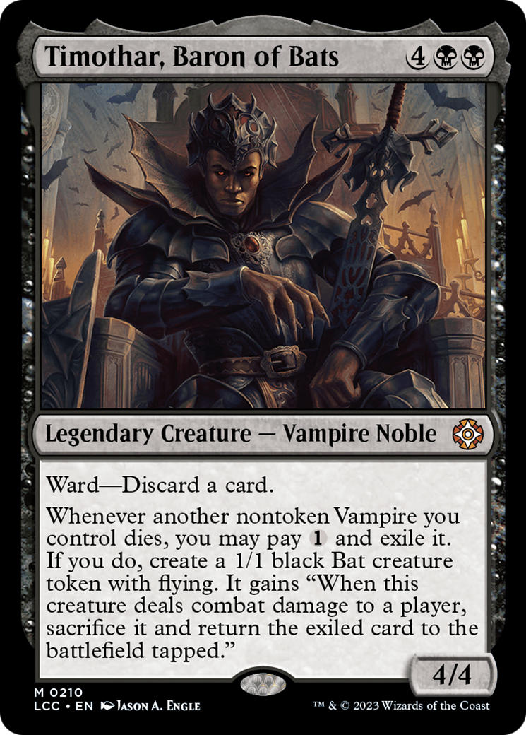 Image of Timothar, Baron of Bats (LCC-210) - The Lost Caverns of Ixalan Commander