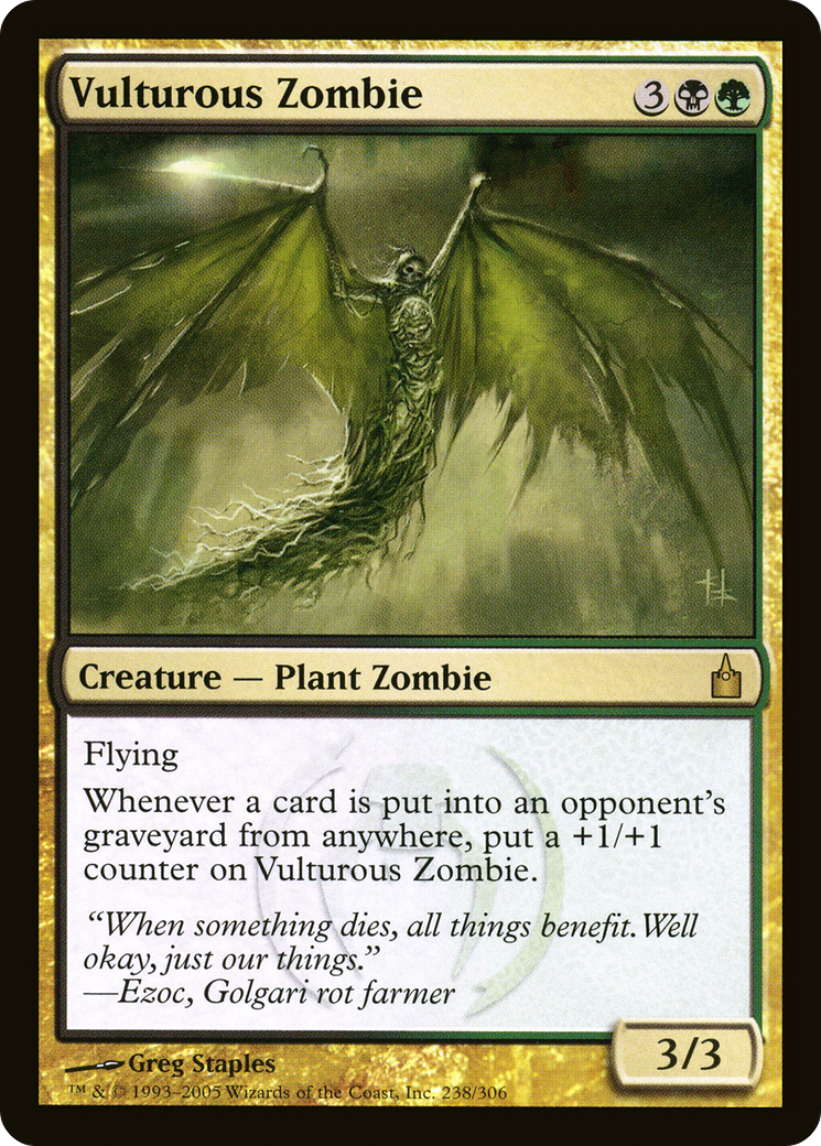 Image of Vulturous Zombie (RAV-238) - Ravnica: City of Guilds