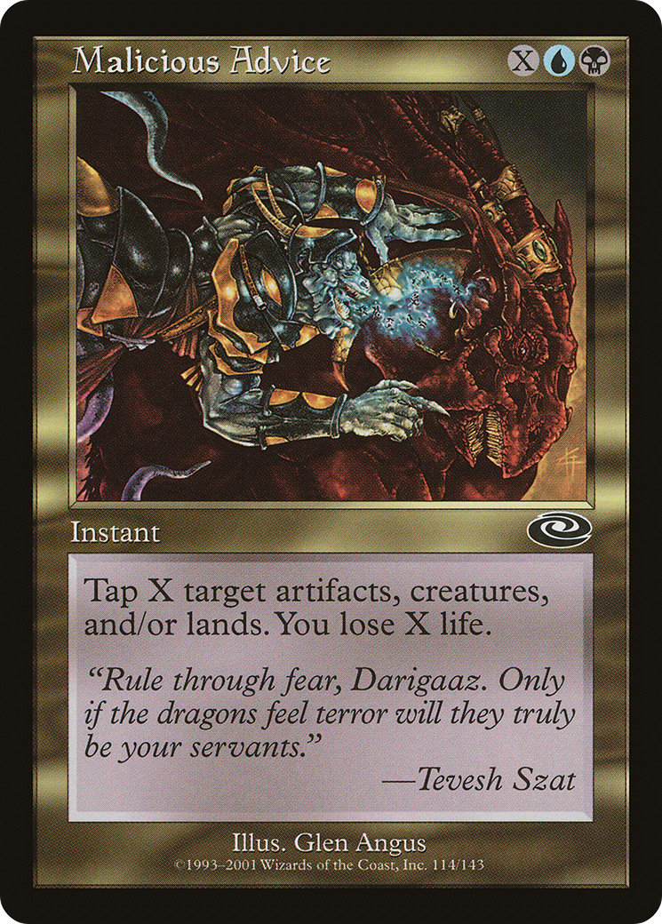 Image of Malicious Advice (PLS-114) - Planeshift
