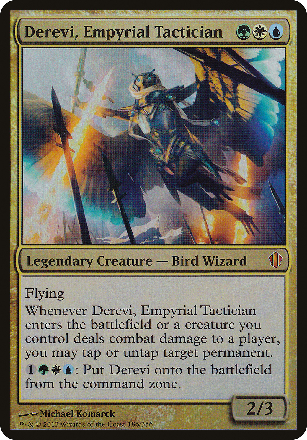 Image of Derevi, Empyrial Tactician (Commander 2013) (OVER-186) - Commander 2013 Oversized Foil