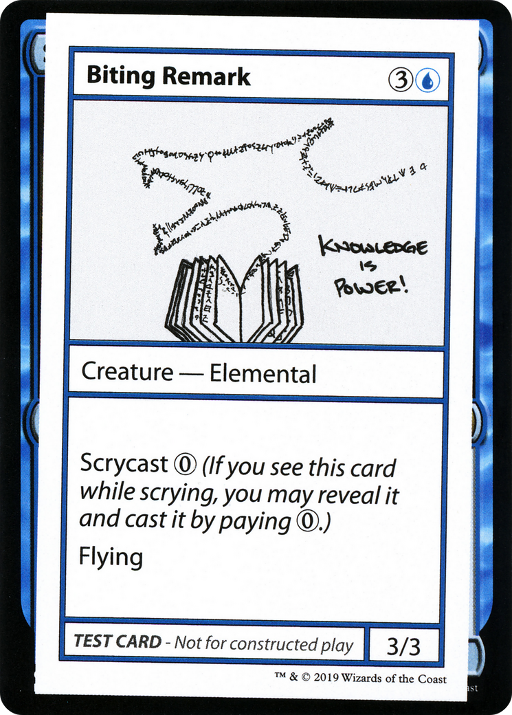 Image of Biting Remark (No PW Symbol) (CMB1-) - Mystery Booster Playtest Cards 2021