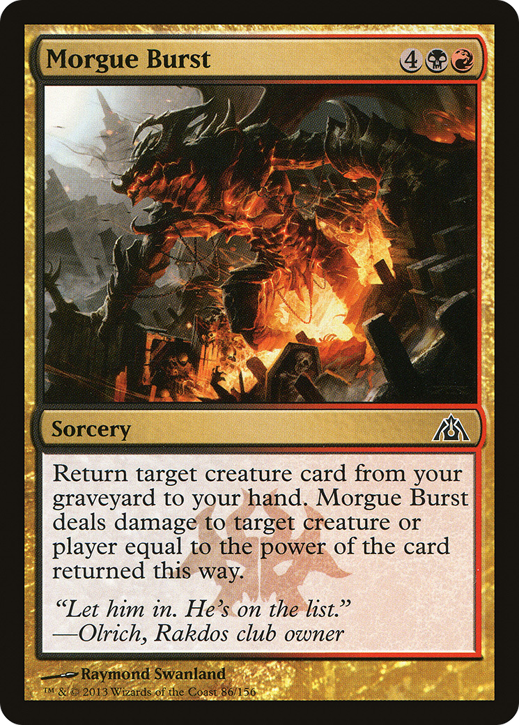 Image of Morgue Burst (DGM-086) - Dragon's Maze Foil