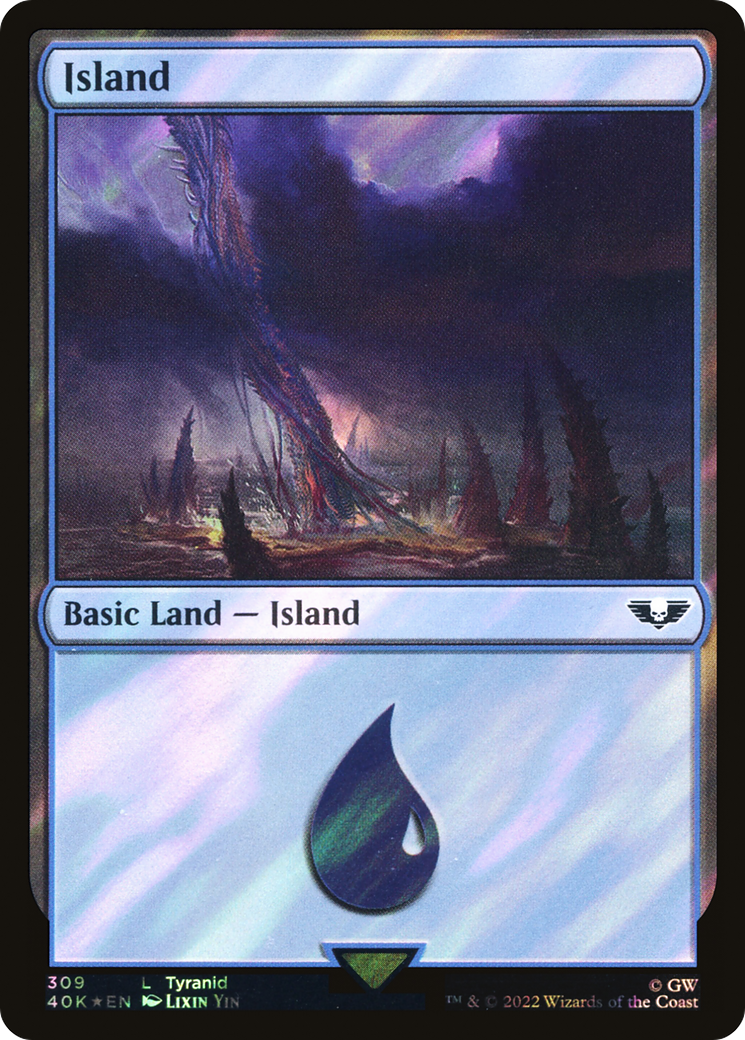 Image of Island (309) (Surge Foil) (40K-309) - Warhammer 40,000 Commander Foil