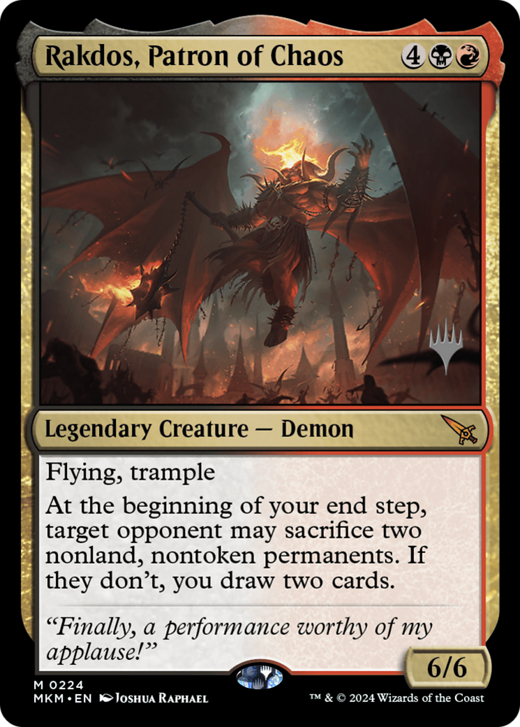Image of Rakdos, Patron of Chaos (PPMKM-224) - Murders at Karlov Manor Promos