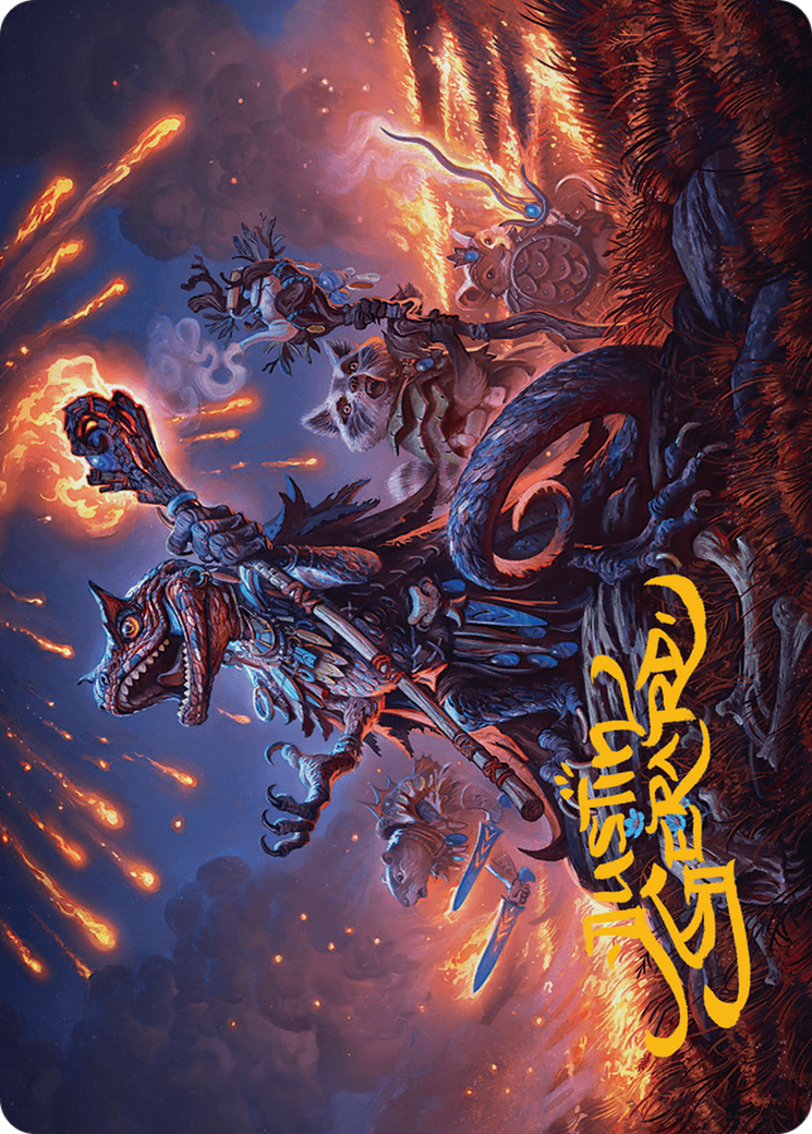 Image of Valley Flamecaller // Valley Flamecaller (ABLB-021) - Bloomburrow Art Series (Borderless)