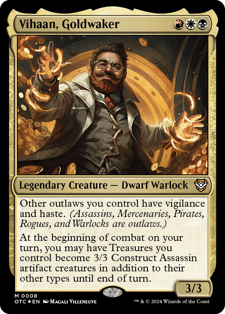 Image of Vihaan, Goldwaker (OTC-008) - Outlaws of Thunder Junction Commander Foil