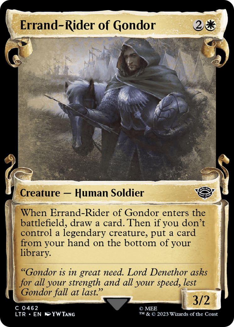 Image of Errand-Rider of Gondor (Showcase Scrolls) (LTR-462) - The Lord of the Rings: Tales of Middle-earth: (Showcase) Foil