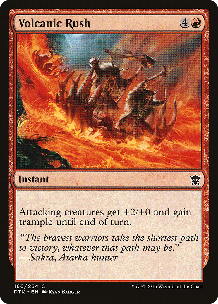Image of Volcanic Rush (DTK-166) - Dragons of Tarkir Foil