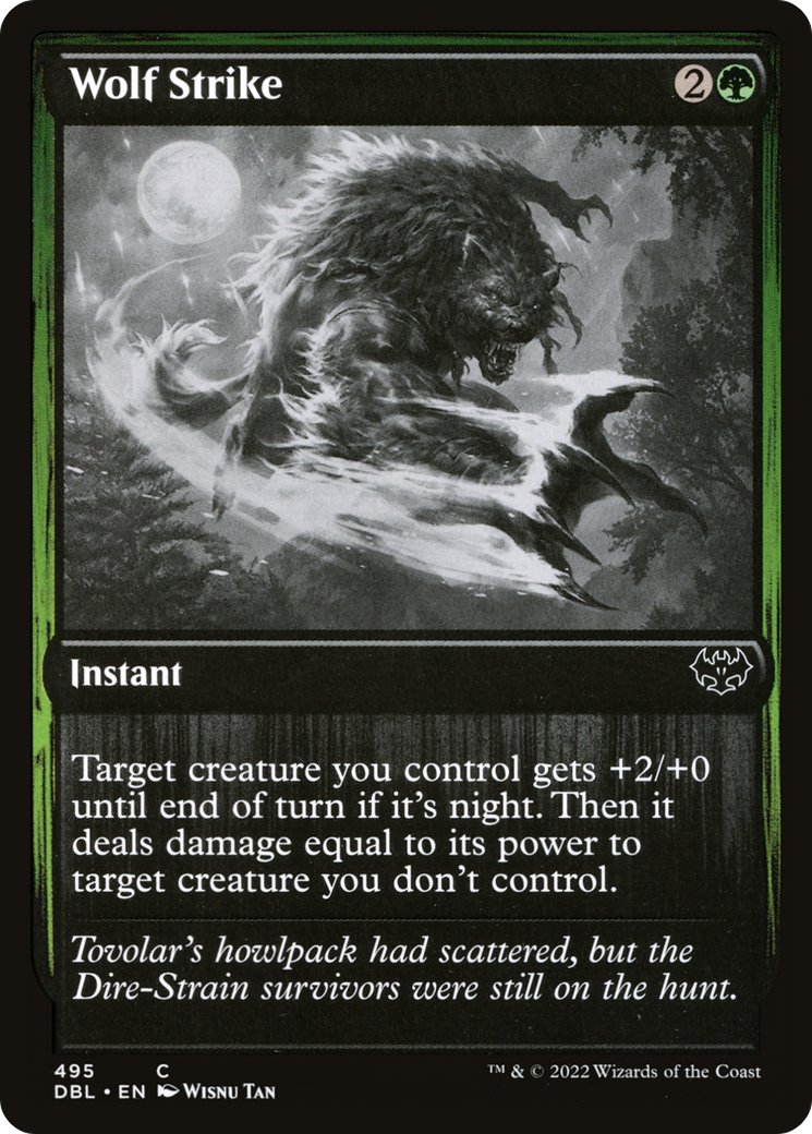 Image of Wolf Strike (DBL-495) - Innistrad: Double Feature Foil