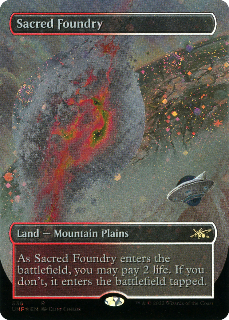 Image of Sacred Foundry (Borderless) (Galaxy Foil) (UNF-536) - Unfinity (Borderless) Foil