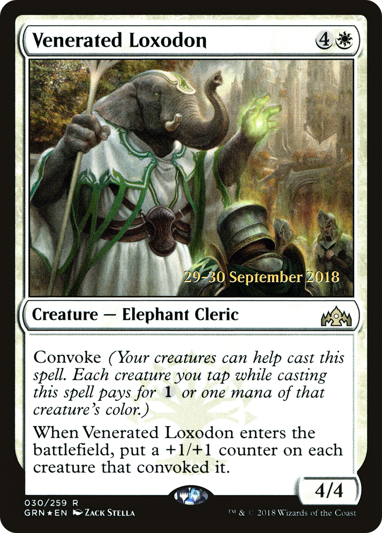 Image of Venerated Loxodon (PRE-030) - Guilds of Ravnica Promos Foil