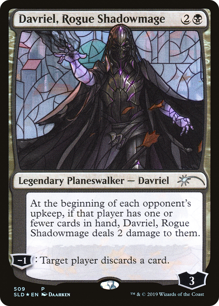 Image of Davriel, Rogue Shadowmage (Stained Glass) (SLD-509) - Secret Lair Drop Foil