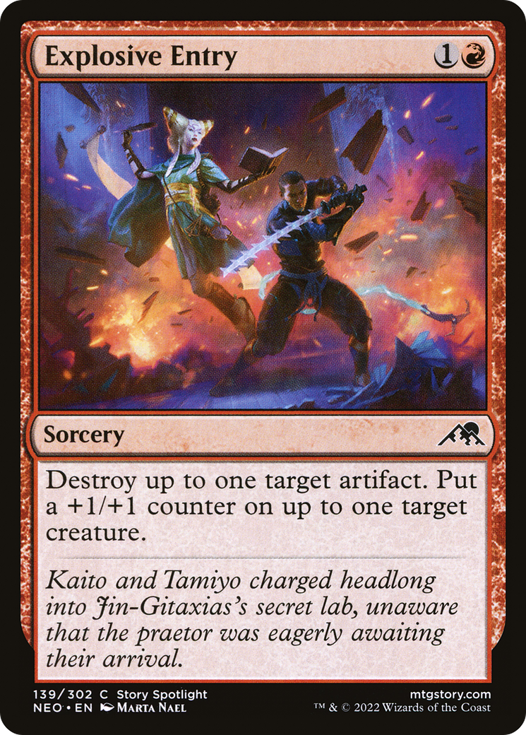 Image of Explosive Entry (NEO-139) - Kamigawa: Neon Dynasty Foil