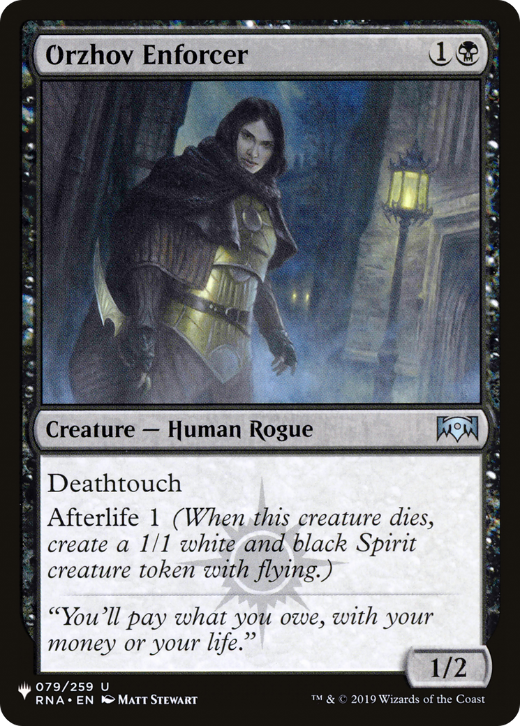 Image of Orzhov Enforcer (LIST-RNA-79) - The List