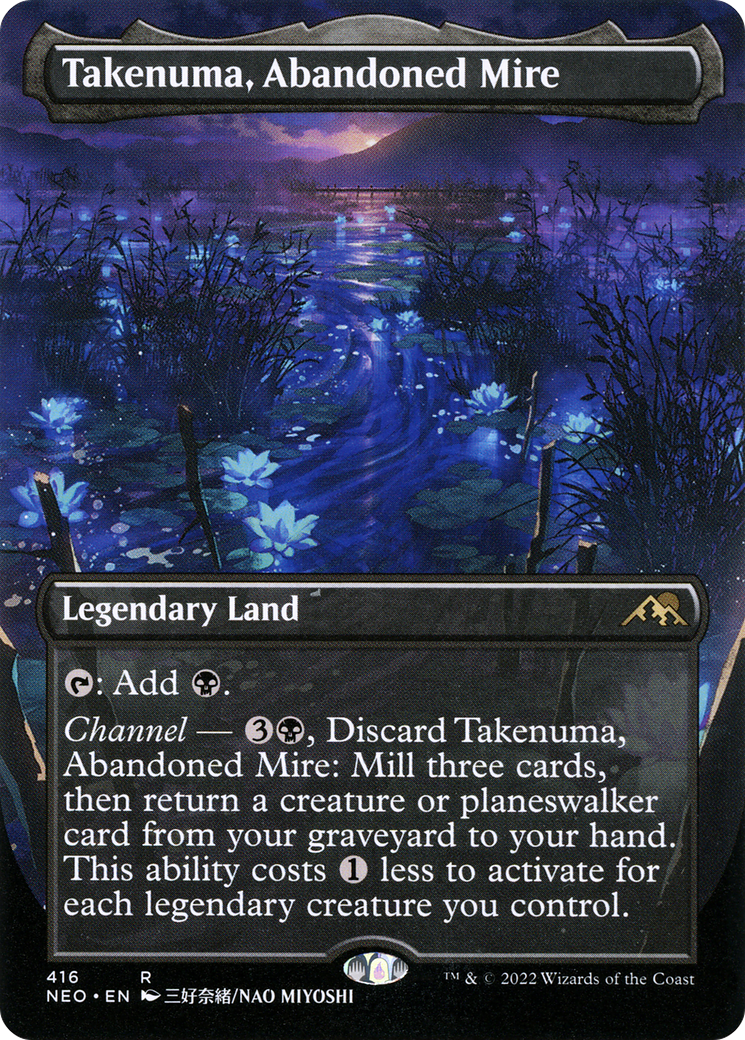 Image of Takenuma, Abandoned Mire (Borderless) (NEO-416) - Kamigawa: Neon Dynasty (Borderless)