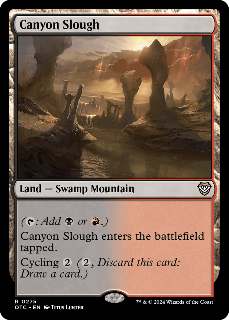 Image of Canyon Slough (OTC-275) - Outlaws of Thunder Junction Commander