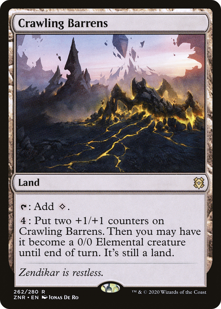Image of Crawling Barrens (ZNR-262) - Zendikar Rising Foil