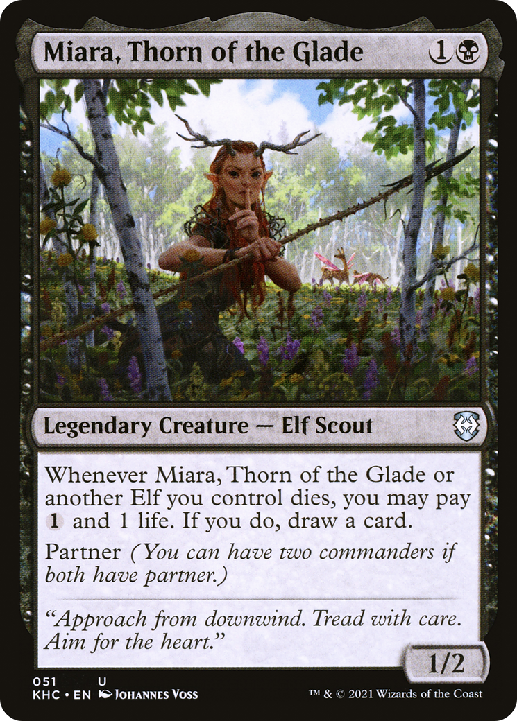 Image of Miara, Thorn of the Glade (KHC-051) - Kaldheim Commander