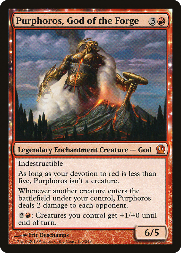 Image of Purphoros, God of the Forge (THS-135) - Theros: (enchantment)