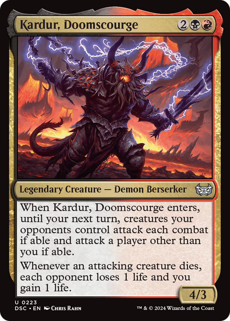 Image of Kardur, Doomscourge (DSC-223) - Duskmourn: House of Horror Commander