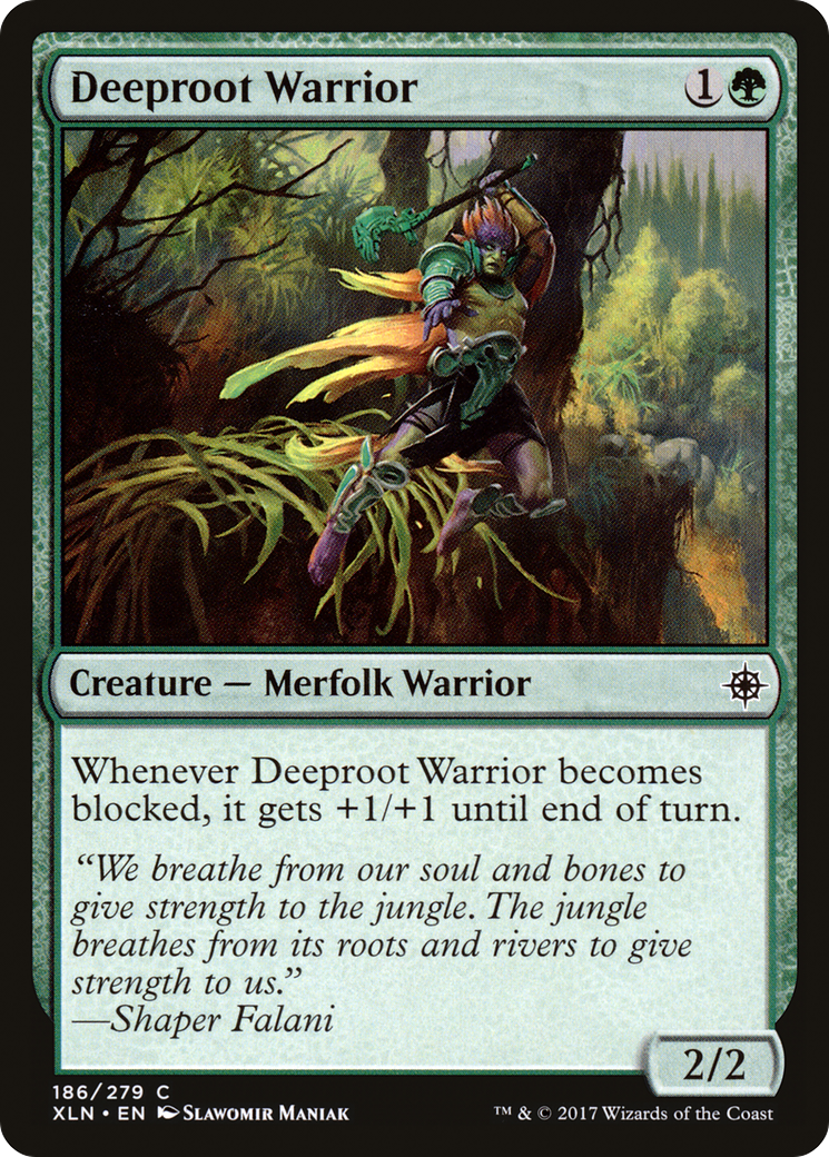 Image of Deeproot Warrior (XLN-186) - Ixalan Foil