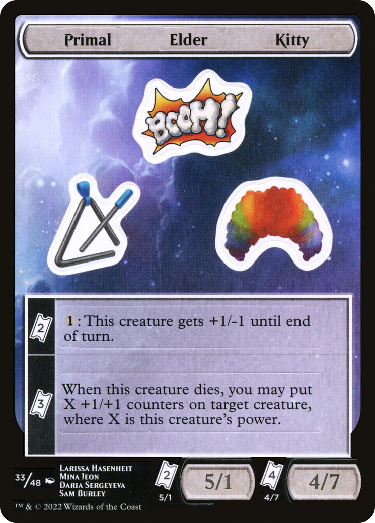 Image of Primal Elder Kitty (UNF-033) - Unfinity Sticker Sheets