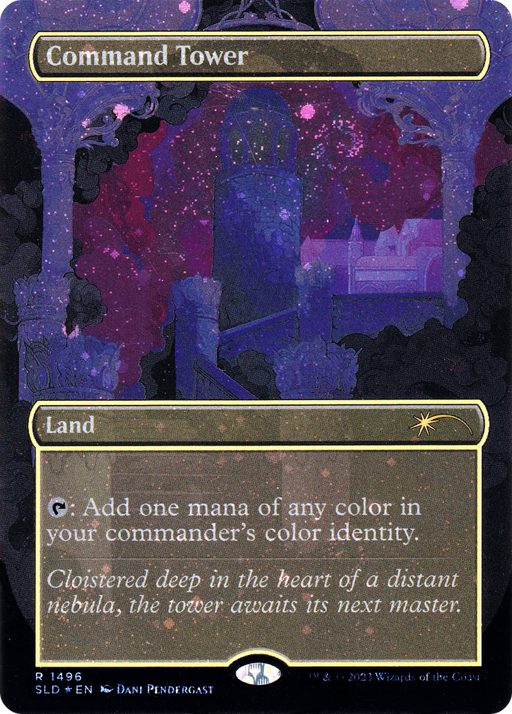 Image of Command Tower (1496) (Galaxy Foil) (SLD-1496★) - Secret Lair Drop (Borderless) Foil