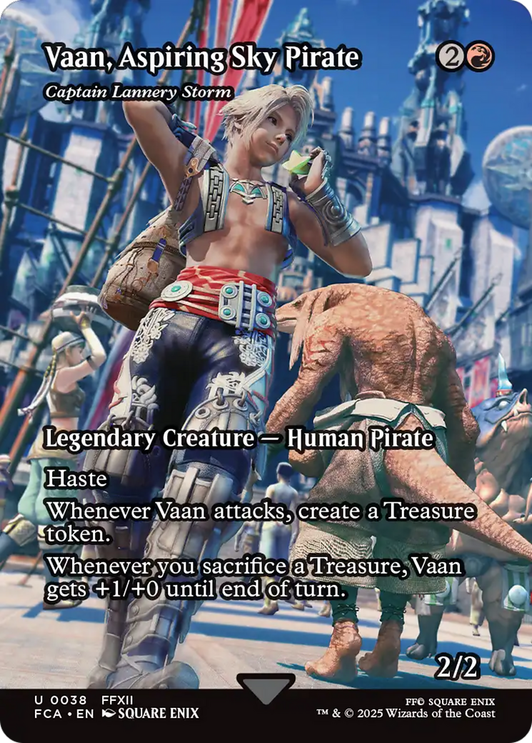Image of Vaan, Aspiring Sky Pirate - Captain Lannery Storm (Showcase) (FCA-038) - FINAL FANTASY: Through the Ages / Vaan, Aspiring Sky Pirate (Borderless) Foil