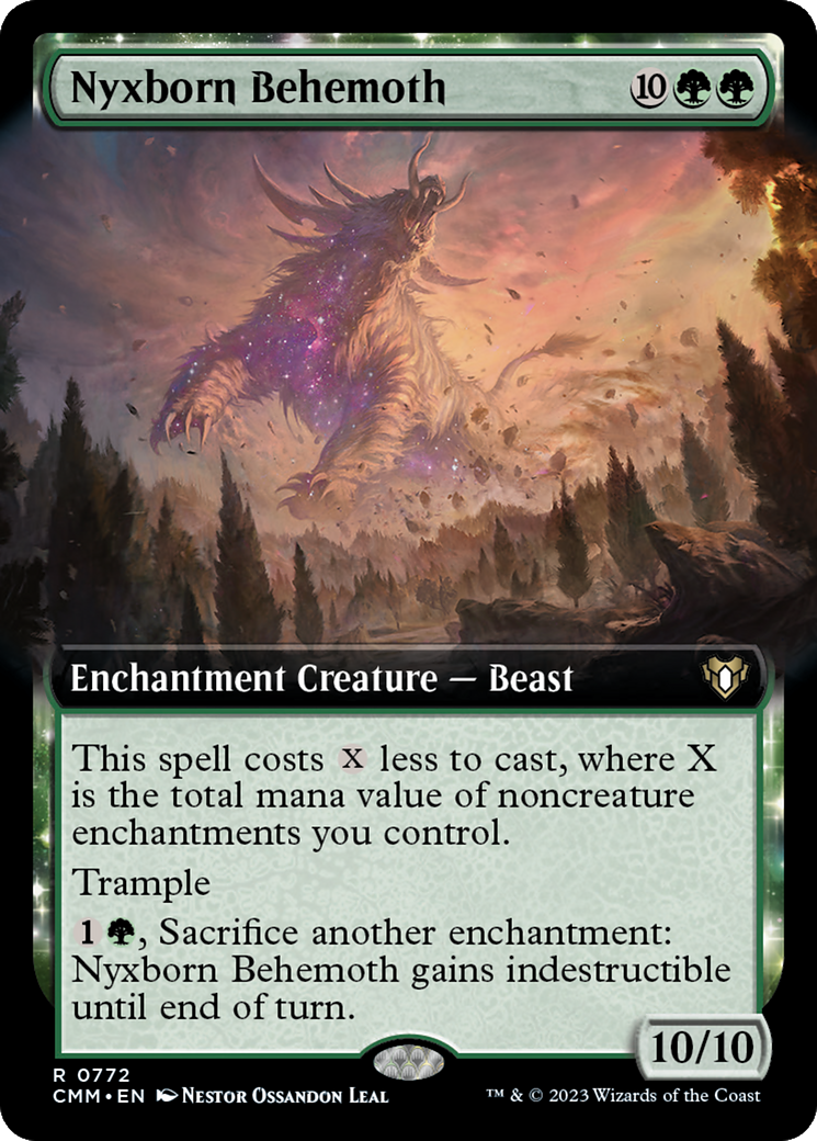 Image of Nyxborn Behemoth (Extended Art) (CMM-772) - Commander Masters: (Extended Art, enchantment)