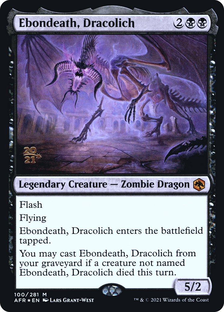 Image of Ebondeath, Dracolich (PRE-100) - Adventures in the Forgotten Realms Promos Foil