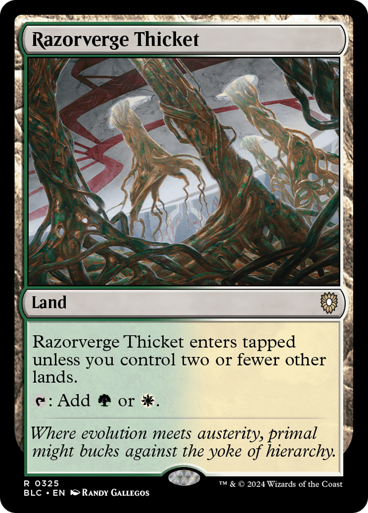 Image of Razorverge Thicket (BLC-325) - Bloomburrow Commander